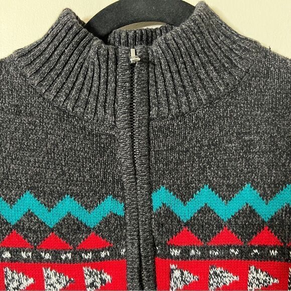 Urban Pipeline Men’s Charcoal Long Sleeve 1/4 Zip Mock Neck Sweater Size Medium - Picture 5 of 9